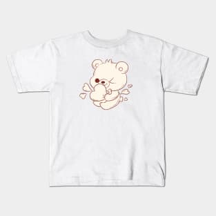 Osito Bongo, Ama el Amor no1 Blanco y Cafe Kids T-Shirt